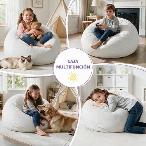Vista 5 de Silla Puf de 2 Pies con Funda de Terciopelo Ultra Suave Sofá Puf con Espuma con Memoria Sillas Puf de Tamaño Grande Sofá Perezoso para Dormitorio