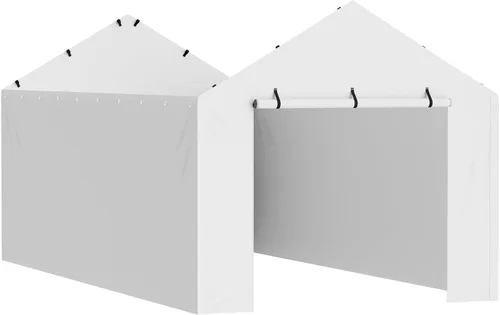 Vista 51 de VEVOR Cobertizo Tienda de Almacenamiento Exterior Portátil Resistente de 6 x 8 x 7 pies, Refugio de Cochera Garaje Impermeable con Puerta Enrollable