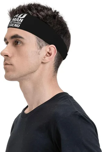 Vista 2 de Dad The Man The Myth The Legend Headband for Men Women Sports Sweatband for Fitness Exercise Moisture Wicking Running Yoga Hairbands