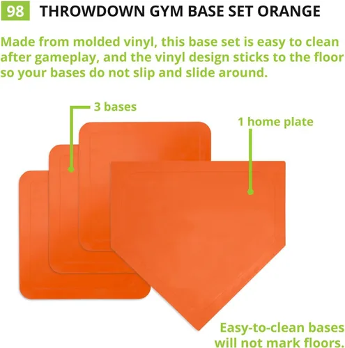 Vista 5 de Champion Sports Throw Down Base Sets – Durable Baseball & Softball Practice Bases for Indoor & Outdoor Training