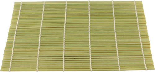 Vista 5 de Helen's Asian Kitchen Alfombrilla de sushi, 9.5 x 8 pulgadas, bambú natural (paquete de 2)