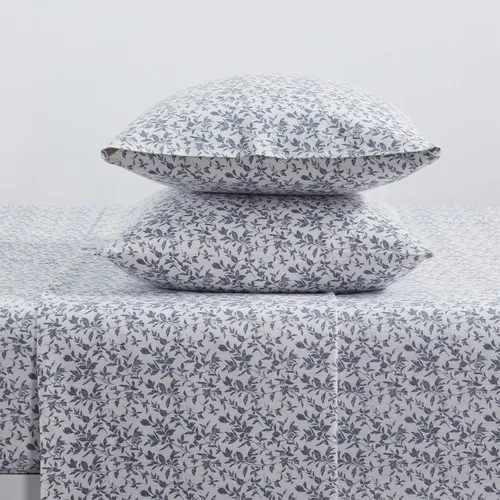 Vista 22 de Tahari Home - Sábanas matrimoniales, ropa de cama de franela de algodón de 4 piezas con fundas de almohada a juego, cepilladas para mayor suavidad