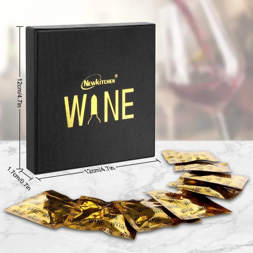 Vista 8 de NEWKITCHEN Juego de 8 tapones de silicona para vino, divertidos recuerdos de fiesta, tapones para botellas de champán y vino, mantienen el vino