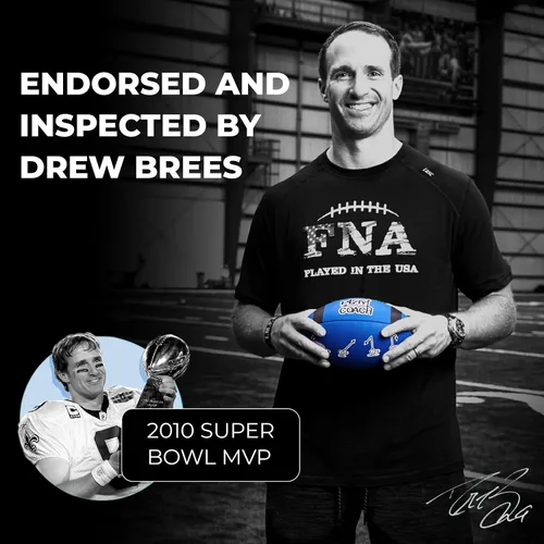Vista 4 de PlayCoach Fútbol Juvenil en Tallas Junior y Peewee con 10 Rutas Básicas de Pase para Niños de 6 a 12 años - Aprobado por Drew Brees, Fútbol de Cuero
