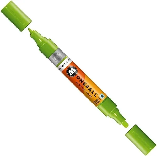 Vista 40 de Molotow ONE4ALL - Marcador acrílico de doble bomba, puntas de 0.059 in y 0.157 in, luz Amazonas, 1 cada uno (227.423)