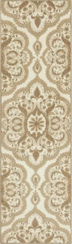 Vista 18 de Maples Rugs Vivian Medallion - Alfombra de área, fabricada en Estados Unidos, lavable, antideslizante, alfombra de interior para cocina, entrada