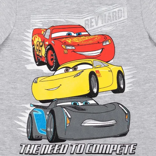 Vista 5 de Disney Mickey Mouse Pixar Toy Story Winnie The Pooh Pixar Cars Lion Guard - Paquete de 2 camisetas para niños pequeños GrisBlanco
