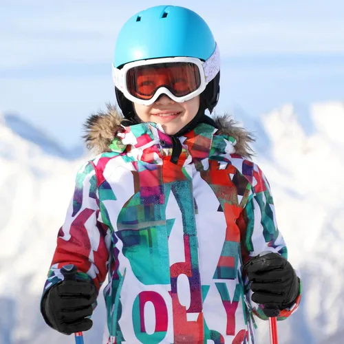 Vista 4 de Guantes de esquí para niños, 3 pares de guantes de invierno impermeables para niños, guantes de invierno aislados para snowboard y patinaje sobre