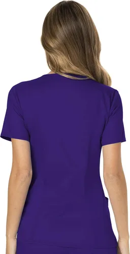 Vista 5 de Cherokee WW610 - Camiseta de ropa quirúrgica para mujer, estilo cruzado falso, para trabajar