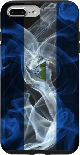 Vista 12 de iPhone 13 Pro Max Smoky Nicaragua Flag - Funda de orgullo nicaragüense estilo humo