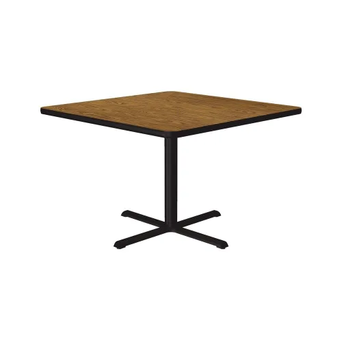 Vista 21 de Correll Mesa de bar redonda de 30 pulgadas, mesa de cóctel de comedor de 29 pulgadas de alto, parte superior laminada de nogal duradero, base
