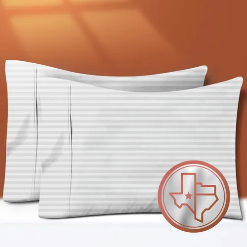 Vista 17 de TEXAS LINEN CO. Juego de 4 fundas de almohada tamaño queen de 100% algodón egipcio - Fundas de almohada de lujo de 600 hilos tamaño queen/estándar