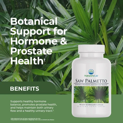 Vista 3 de Nature's Lab Saw Palmetto 450mg - 90 Cápsulas