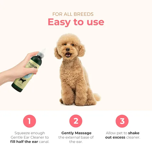 Vista 5 de PAWFUME Premium Grooming Dog Spray (lavanda) + limpiador de oídos para perros