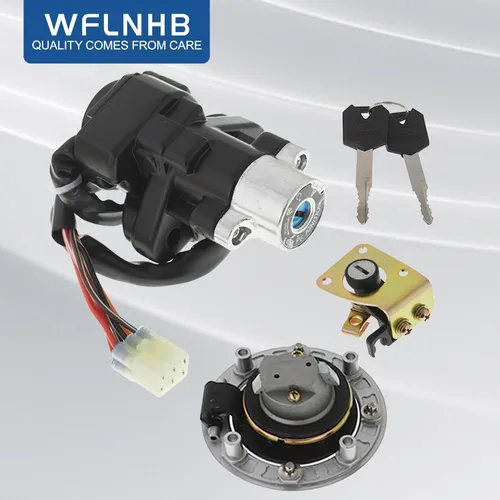 Vista 3 de WFLNHB Tapa Cubierta del Interruptor de Encendido Cerradura del Asiento Llave de Repuesto para Suzuki GSX600 1998-2006 GSX750 1998-2006 GSXR600