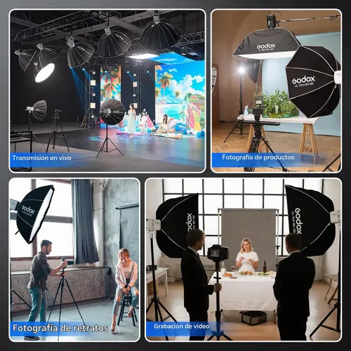 Vista 7 de Godox Litemons LE300Bi - Luz de video LED bicolor de 300 W con ventilador