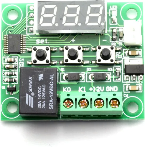 Vista 2 de E-outstanding controlador de temperatura DC 12 V Termostato digital de refrigeración/calefacción -50 – 100 Módulo de cambio controlado W1209 + caja