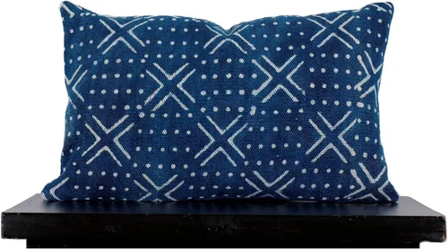 Vista 47 de Trade Star Mudcloth - Funda de cojín decorativa para lumbar, 100% algodón, color índigo, estilo granja, funda de almohada gruesa, estilo bohemio