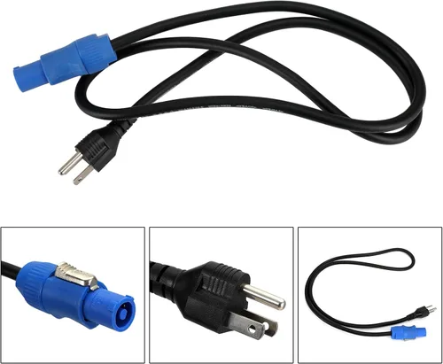 Vista 4 de Cable de alimentación de 3.3 ft para 350 W/330 W/280 W/230 W/200 W cabeza móvil enchufe de EE. UU