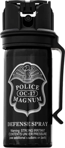 Vista 7 de POLICE MAGNUM Autodefensa en espray de pimienta, fuerza máxima, rango de 16 pies, unidad de aplicación de la ley portátil, fabricado en los Estados