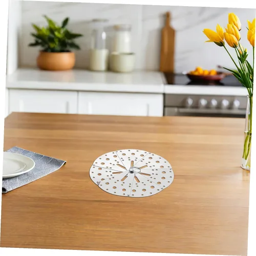Vista 5 de Cabilock Tapa de acero inoxidable para hervir sobre la tapa multifuncional para olla cocina cubierta antiderrames plegable fácil de limpiar