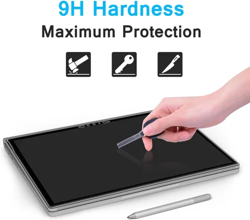 Vista 2 de Megoo [Paquete de 2] Protector de pantalla para Microsoft Surface Book 3 de 15 pulgadas (versión 2020), vidrio templado, protector de pantalla