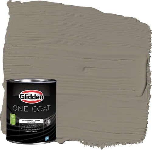 Vista 36 de Glidden Pintura Interior + Imprimación: Gris/Plata Antigua, Una Capa, Satinado, 1 Galón