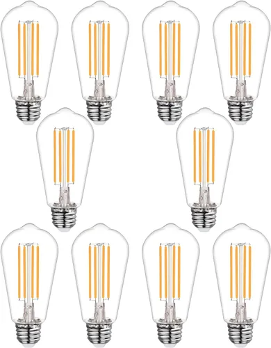 Vista 10 de Bombillas LED Edison regulables de 40 W, bombillas vintage con base E26, bombillas Edison de filamento cálido de 2700 K para candelabros, colgantes