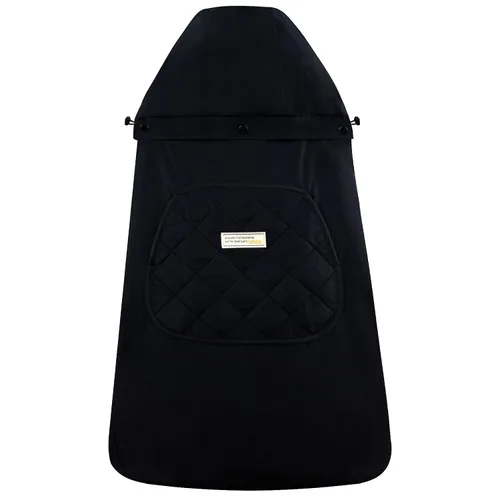 Vista 2 de Bebamour Funda de Invierno para Portabebés Cubierta Universal con Capucha para Todas las Estaciones para Portabebés (A Negro)