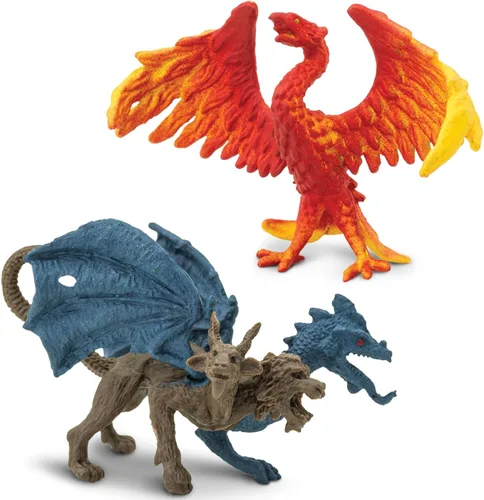 Vista 5 de Safari Ltd. Reino mítico TOOB - 8 mini figuras: Quimera, Grifo, Fénix, Unicornio, Dragón marino, Minotauro, Poseidón y Sirena - Figuras de juguete