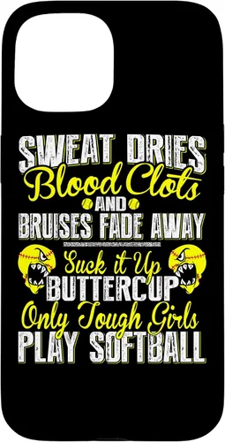Vista 6 de iPhone 16 Only Tough Girls Play Softball - Funda resistente para jugador de sóftbol