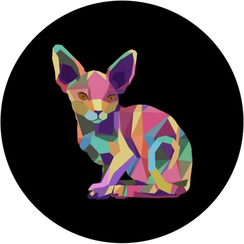 Vista 3 de Sphynx Cat Gift Mujeres Hombres Art Sphynx Cat PopSockets PopGrip: Agarre intercambiable para teléfonos y tabletas