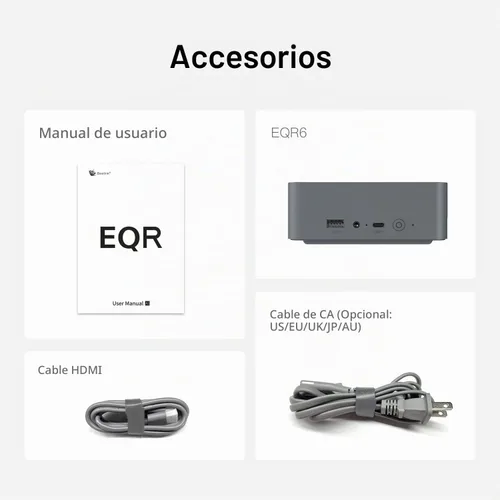 Vista 9 de Beelink EQR7 Mini PC, AMD Ryzen 7 7735U 8C/16T, 16G LPDDR5 RAM 500G SSD