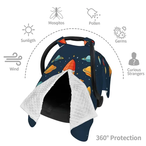 Vista 8 de Cubierta de toldo para asiento de coche de bebé para mamá, suave y transpirable, cubiertas de lactancia materna, cochecito multiuso, sombrilla