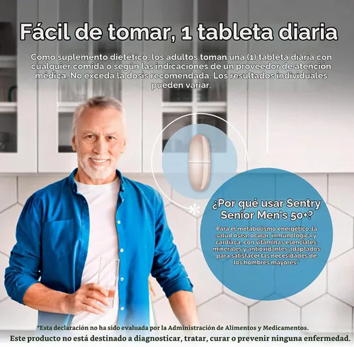 Vista 6 de 21st Century Sentry Senior Men 50+ Tabletas multivitamínicas, 100