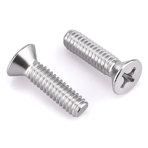 Vista 5 de Tornillos de máquina de cabeza avellanada plana 1/4-20 x 1, Phillips Drive, acero inoxidable 304 18-8, rosca completa, rosca gruesa UNC, 25 PCS