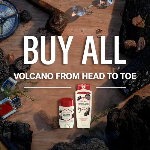 Vista 4 de Old Spice Gel de baño limpiador para hombres, ducha 24/7 fresco con aroma duradero, exfolia y humedad, suave para la piel, vitamina B3, volcán