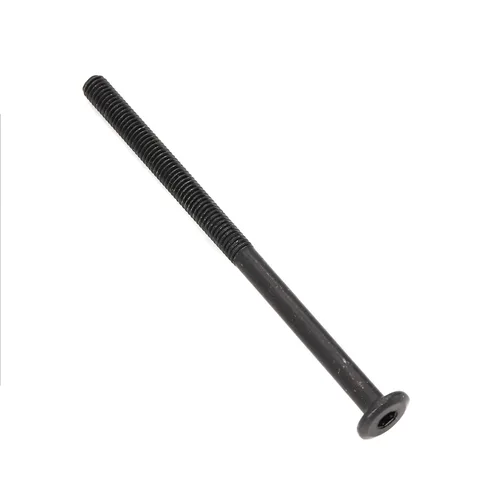 Vista 4 de Paquete de 10 tornillos Allen de cabeza hueca negros M6 de 4.331 in de largo, tuercas de barril para muebles, mesa y cama