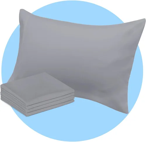 Vista 11 de Avalon Bedding Juego de 2 fundas de almohada de tamaño estándar color gris, mezcla de algodón de 200 hilos, suaves y transpirables, perfectas