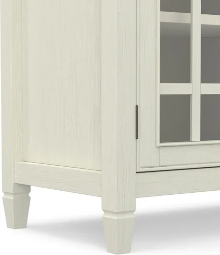 Vista 9 de SIMPLIHOME Connaught - Armario de madera maciza de 60 pulgadas de ancho, color negro