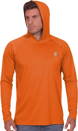 Vista 8 de Camisa de pesca para hombres de manga larga, con protección solar SPF 50+ UV, camiseta tipo sudadera Negro