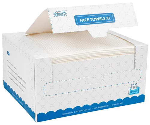 Vista 13 de HOMEXCEL Toallas faciales, toallitas faciales desechables, toallitas secas biodegradables para quitar maquillaje, toallas faciales súper suaves
