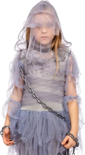 Vista 4 de Spooktacular Creations Haunting Beauty - Disfraz de fantasma para niña (talla M 7-9)