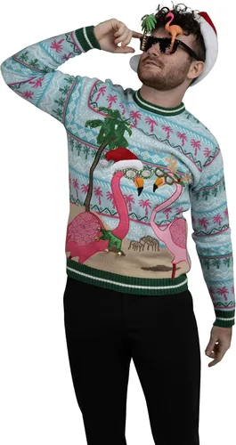Vista 6 de Blizzard Bay - Suéter feo de Navidad para hombre, diseño de Santa