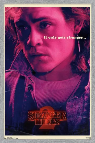 Vista 17 de Trends International Netflix Stranger Things: Season 2 - Póster de Billy Wall, 14.725 x 22.375 pulgadas, versión enmarcada de madera de granero