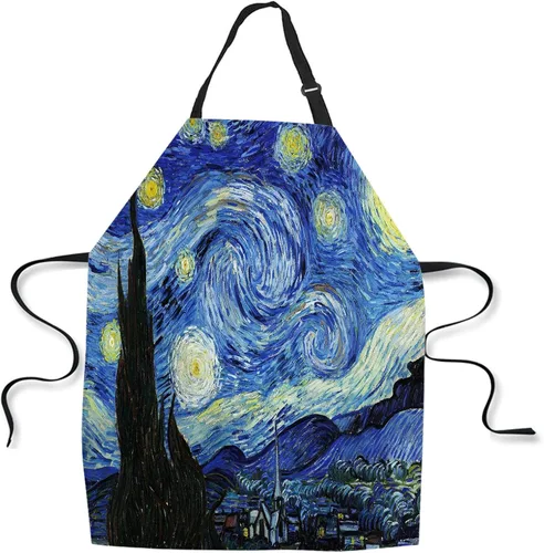 Vista 14 de Delantal de Cocina de Cocina Tiburón Marino Verde Delantal de Cocina para Hornear Chef Delantal Impermeable para Mujeres Hombres 31X27 Pulgadas