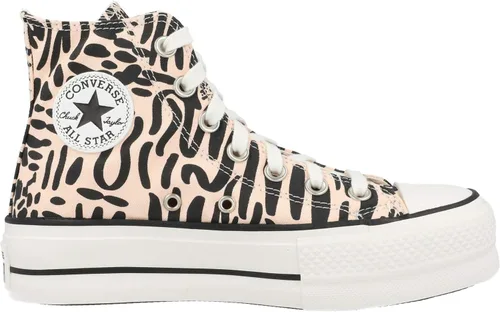 Vista 3 de Converse - Chuck Taylor All Star Tenis de mujer altos de plataforma con diseño de leopardo