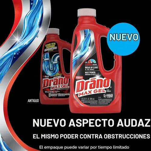 Vista 2 de Removedor de obstrucciones 00117-2PK Max(paquete de 2), 32 onzas, Drano , thomaswi, 1, 1