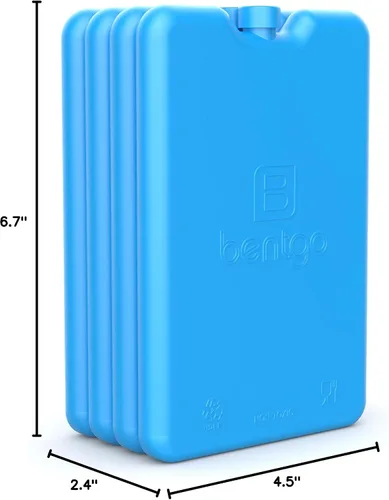 Vista 8 de Bentgo Chillers Ice Packs: diseño delgado y reutilizable de enfriamiento de congelación rápida mantiene la comida fresca en loncheras, bolsas
