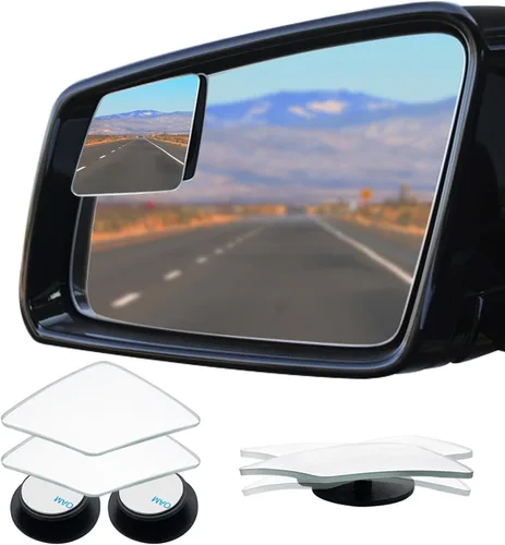 Vista 11 de Ampper Espejo de Punto Ciego en Forma de Abanico, Vidrio HD sin Marco Adhesivo Ajustable Convexo de Gran Angular Retrovisor Espejo para Automóvil